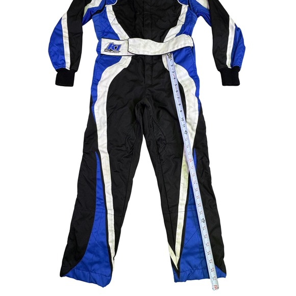 K1 RaceGear Speed 1 Karting Suit Level 2 Black White Blue 5XS Kids Jumpsuit - Picture 14 of 16